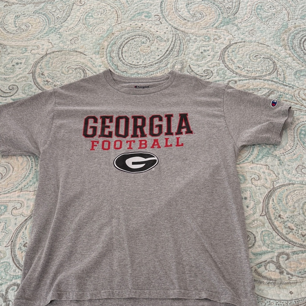 Champion Gray Georgia Football Tee